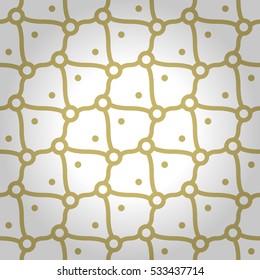 White ornamental seamless pattern background in knotty style. Vivid, contrast design for web, surface, game or other purpose. Retro tracery.