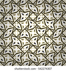 White ornamental seamless pattern in particle style. Colored, contrast design for textile, textile, curtain or other purpose. Compound tessellated repeatable backdrop. Vector background.