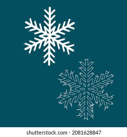 WHITE AND OUT LINE WHITE VECTOR SNOW