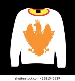 El conjunto blanco delante del fondo y el estilo rey del águila anaranjado delante