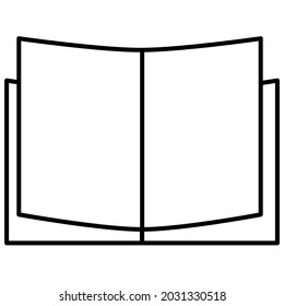 White Outline Book White Outline Vector Stock Vector (Royalty Free ...