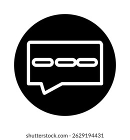Icono de comentario de contorno blanco con aspecto moderno sobre fondo transparente y blanco