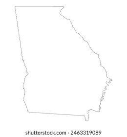 White outline of the state of Georgia