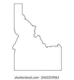 White outline of the state of Idaho