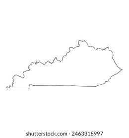 White outline of the state of Kentucky