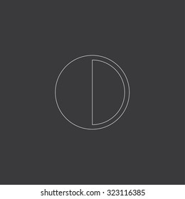 A White Outlined Icon on Grey Background - Halftone