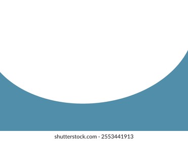 White oval background on blue background