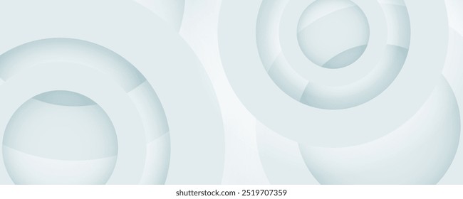 white overlapping circle shapes background. great for banner, poster, presentation, cover.