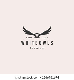 white owl logo vector icon illustration