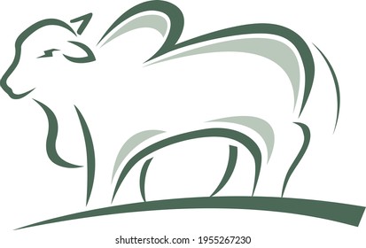 white ox icon nelore logo