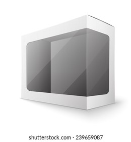 White package box, excellent vector illustration, EPS