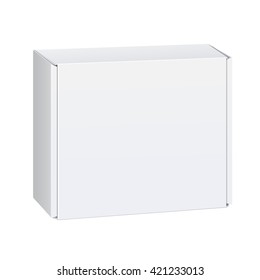 White Package Box Opened. For Software, electronic device and other products. Vector illustration