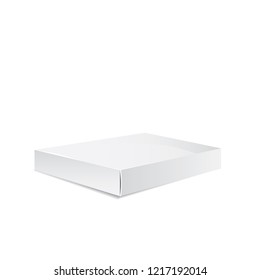 White package box. Packaging mock up template. Good for a food, electronics, software, cosmetics design and other products. Vector illustrated