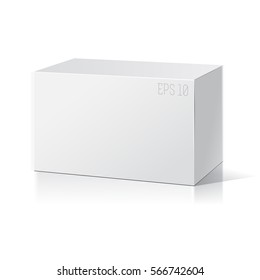 White package box. Product Packing Vector.