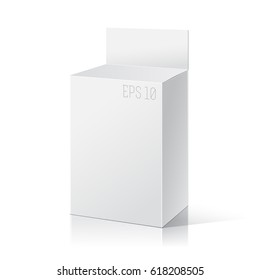 White package box. Product Packing Vector.
