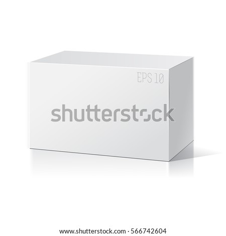 White package box. Product Packing Vector.