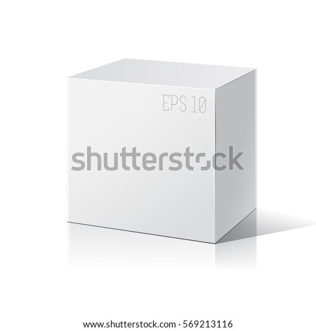 White package box. Product Packing Vector.