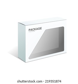 White Package Box. For Software&Hardware, vector Illustration