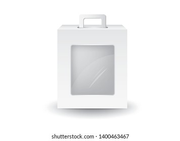 White package box vector, package design, 3d box, product design, realistic packaging for cosmetic or medical, paper boxes.