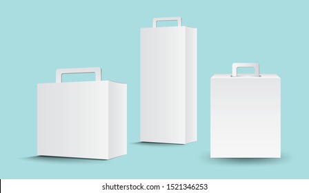 White package box vector, package design, 3d box, product design, realistic packaging for cosmetic or medical, paper boxes.