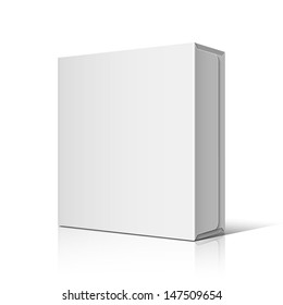 White package box, vector illustration