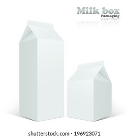 White Package Box, Vector illustration