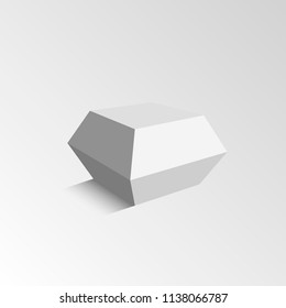 White Package Cardboard Box. For Software, electronic device and other products. 