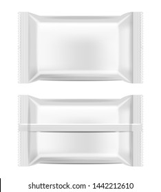 White package for chocolate, isolated realistic package, set packaging, vector illustration