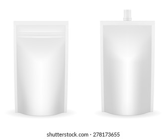 white packaging foil for ketchup or sauce vector illustration isolated on background