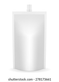 white packaging foil for ketchup or sauce vector illustration isolated on background