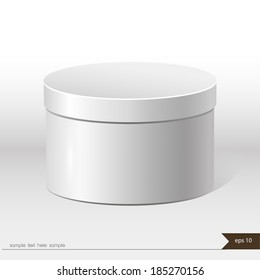 White packaging gift box on isolated background