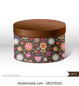White packaging gift box on isolated background