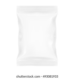 White Packaging For Snacks, Chips, Sugar, Spices, Or Other Food EPS10 Vector