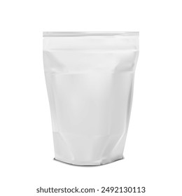 White packing bag for winter castle. Vector illustration