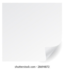 White Page Corner Vector