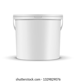 White Paint Bucket Mockup