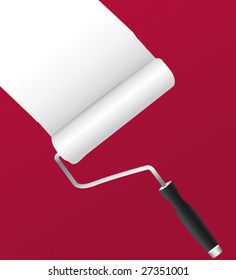 White paint on a red wall vector illustration