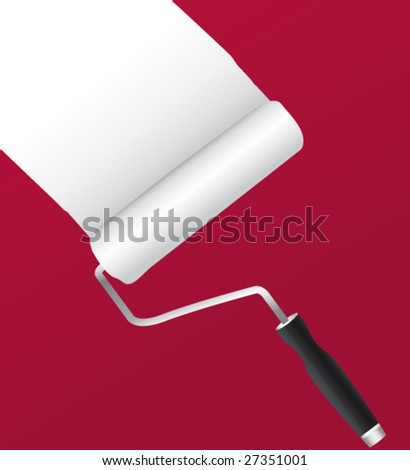 White paint on a red wall vector illustration