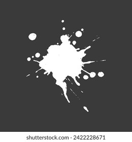 White paint splash brush background. EPS 10 vector design. 