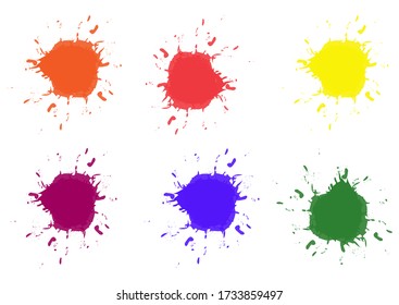 white paint splashes Premium Vector