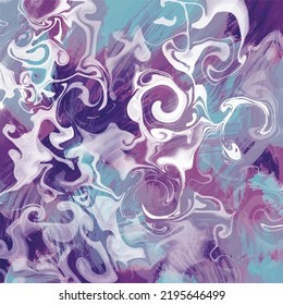 White Paint Swirl Effect On Purple And Blue Pastel Textured Watercolor Background Liquid Vector Wallpaper