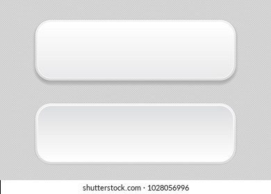 White pair of buttons on gray background. Web icons. Vector illustration