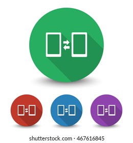 White Pairing icon in different colors set