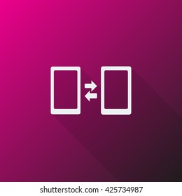 White Pairing icon on pink background