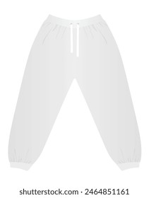 White  pants bottom. vector illustration