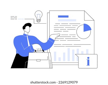 White paper abstract concept vector illustration. ICO investment document, startup business strategy, new product launch, explanatory white paper, marketing tool, pre-sale abstract metaphor.