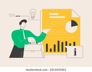 White paper abstract concept vector illustration. ICO investment document, startup business strategy, new product launch, explanatory white paper, marketing tool, pre-sale abstract metaphor.