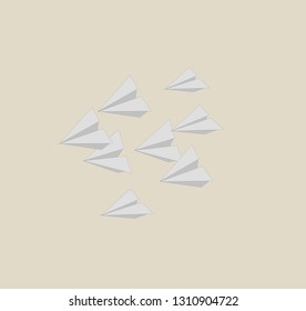 white paper airplane