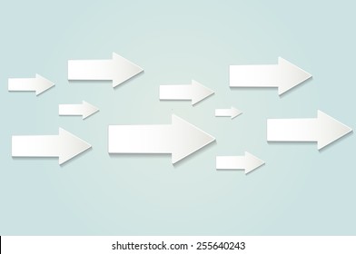 White paper arrows