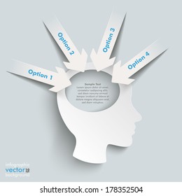 White paper arrows on the grey background. Eps 10 vector file.